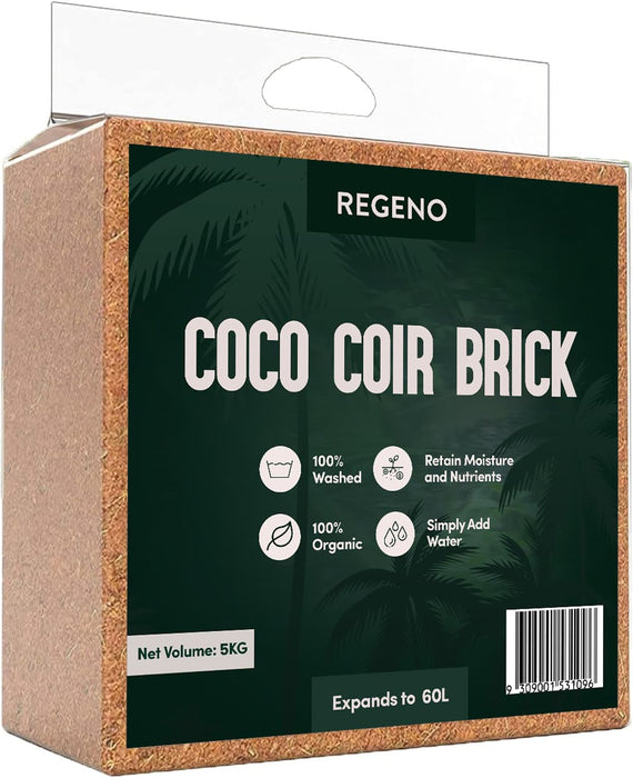 Extra Large Coco Coir Block - 5KG - 60L - Single or Multi Pack